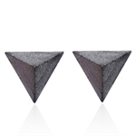Sorte pyramide øreringe