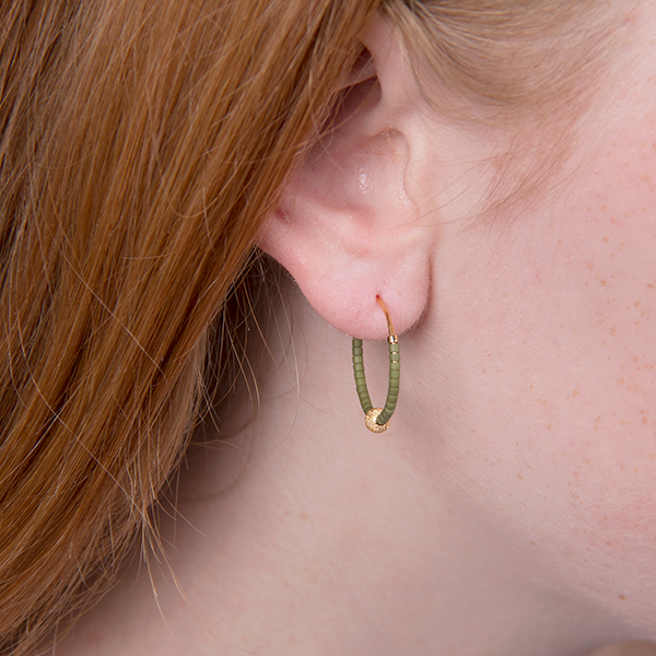 Distrahere tjener hybrid Color Hoops, 20 mm, Vinrød, Forgyldt sølv