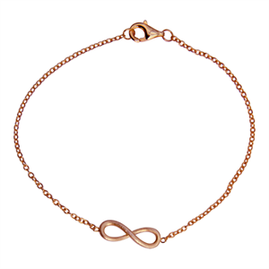 Miss Infinity, armbånd, rosa fg sølv<br>