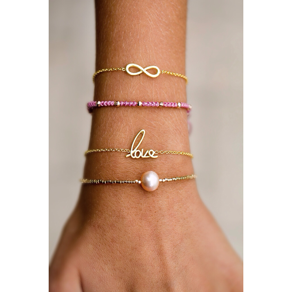Kiks øst Skab Miss Infinity, armbånd, fg sølv