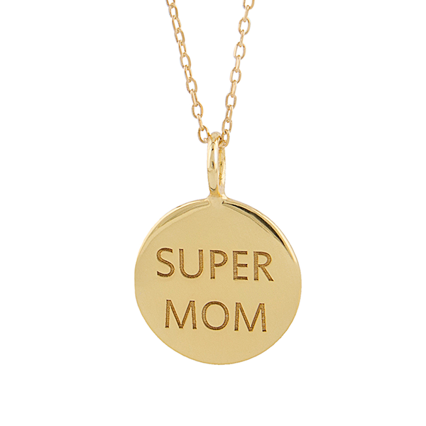 Super Mom halskæde til dig der vil forkæle på mors dag