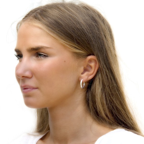 heks sammensmeltning Døds kæbe Miss Nella Hoops, 20 mm, Rosa forgyldt sølv (Udsalg)