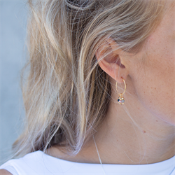 Sparkling hoops med ægte sten 