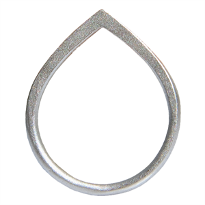 Miss Magi - dråbe ring - Mat sølv 